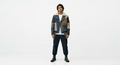 Peltura Men's Premium Mixed-Media Patchwork Biker Jacket | Leather, Denim & Shearling Collar
